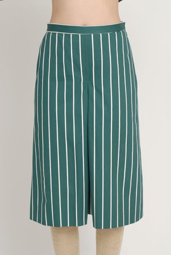 AW1213 BUTCHER’S STRIPE MODESTY CULLOTTES - NAVY